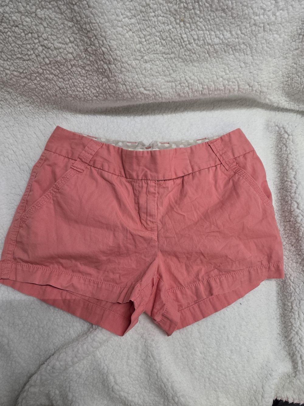 J. Crew Coral Pink Cotton Bermuda Shorts